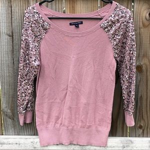 AE Sequin Sleeve Sweater